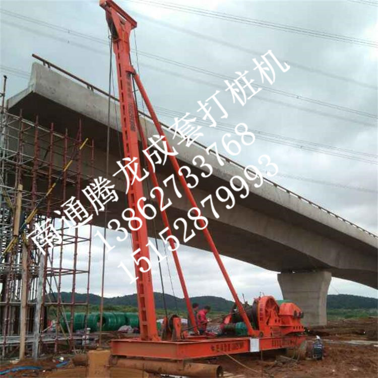 腾龙手拉钻打桩机钢丝绳拉力 主卷扬型号 厂家生产