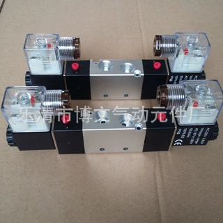 三位五通4V430E-15双线圈排气式电磁阀 双电控换向