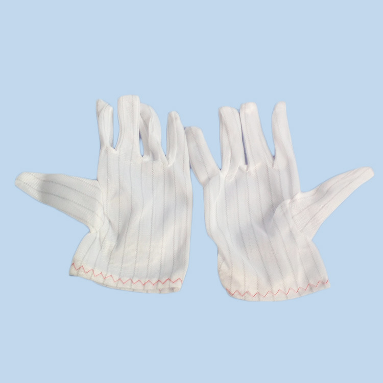 批发白色防静电手套个人手部防护手套厂家批发 劳保用品手套