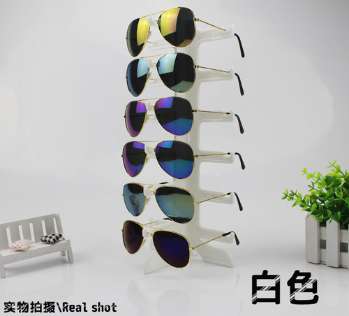 Eyeglass display rack, 6 pairs of plastic sunglasses display props, sunglasses stand, display stand, shelf, bracket, shop use
