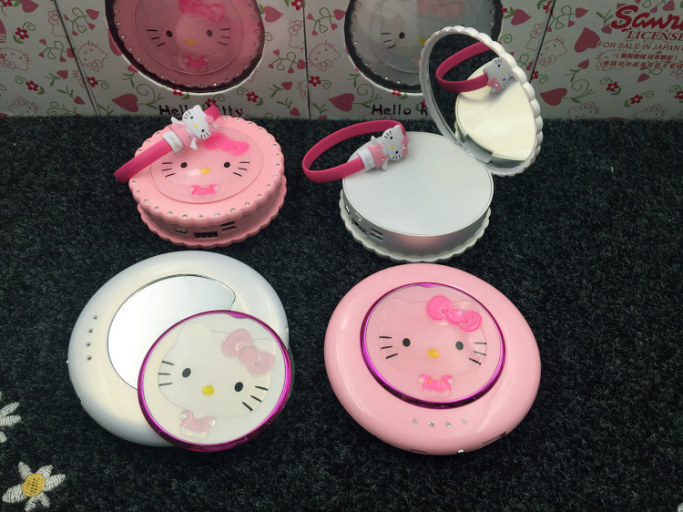移动电源-hello kitty猫充电宝化妆镜可爱卡通10