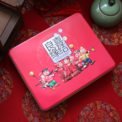 中国风喜糖盒 高档婚庆 结婚礼回礼糖果盒 金属礼品盒 喜结良缘|ms