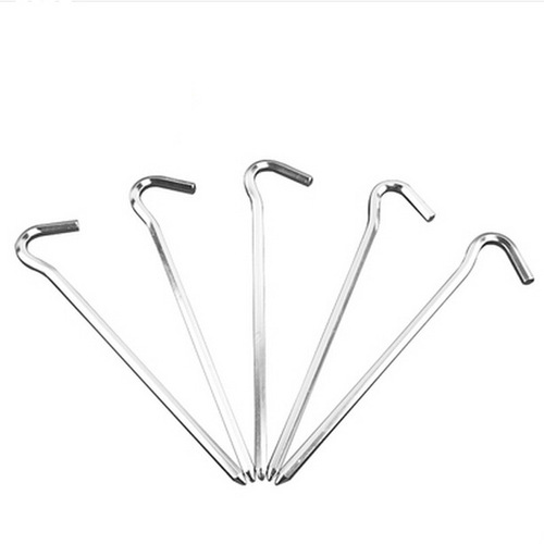 Shanqu Camping Tent Aluminum Floor Nails Hexagonal Question Mark Shape High-Strength Ground Nails Tent Canopy Accessories Manufacturer