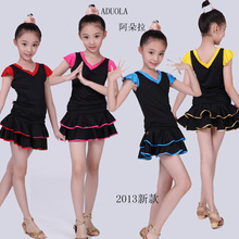 清倉女童短袖舞服少兒拉丁舞初學練習服裝恰恰練功服兒童舞蹈套裝