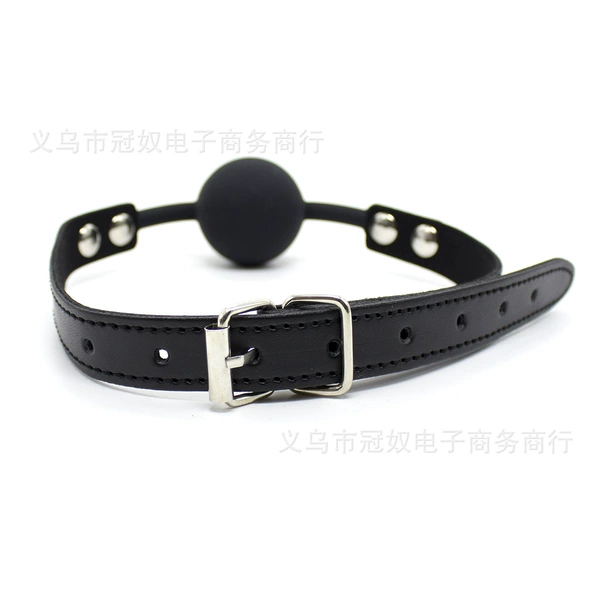 Black solid ball black leather needle buckle