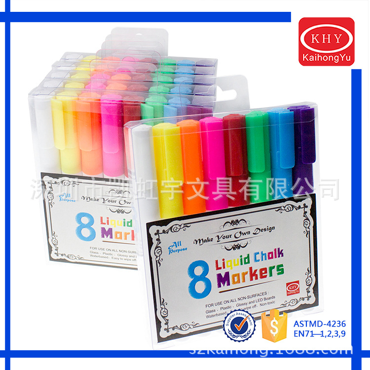 Specializing in the production OEM Handwriting board Fluorescent pen Fluorescent erasable pen Liquid Chalk Blackboard stickers marking pen