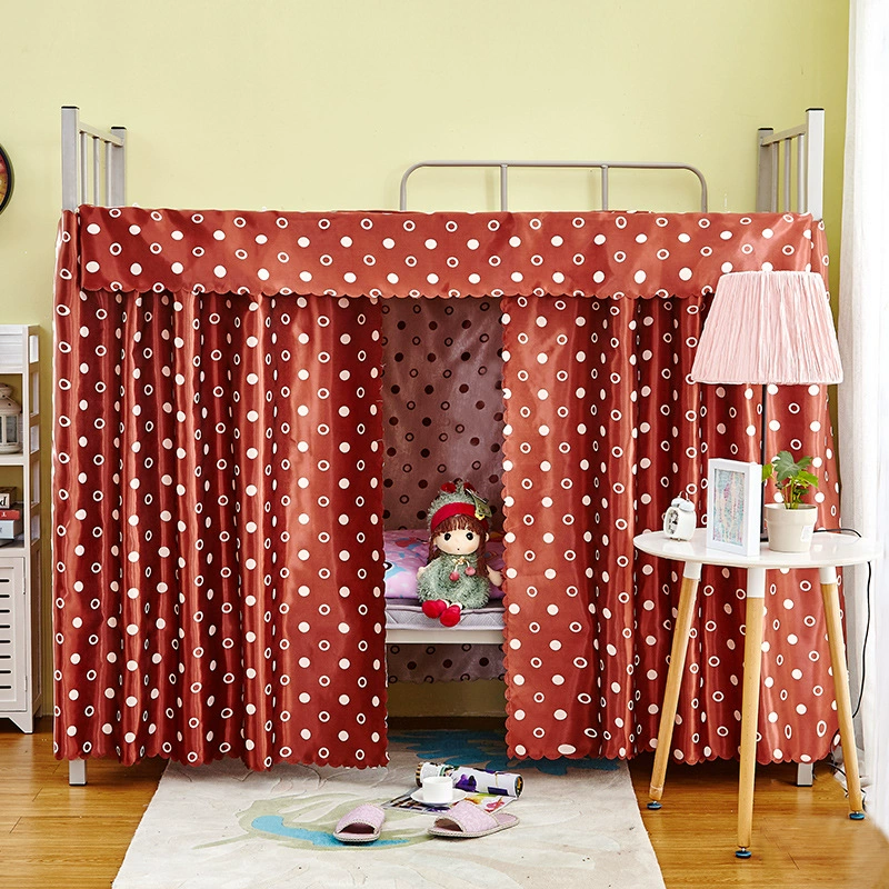 Общежитие для студентов колледжа Физическая блокирующая занавеска Двухслойная Двусторонняя перфорированная занавеска для кровати Общежитие Утолщенная блокирующая занавеска для кровати