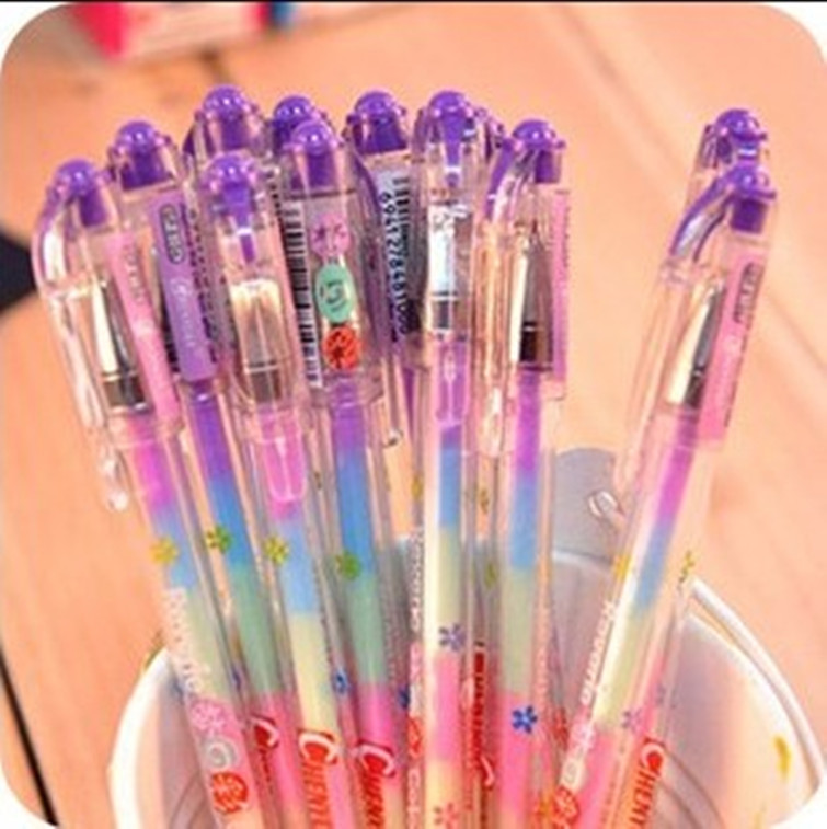 日韩国款文具 6色合一 水彩笔 水粉笔 DIY相册彩|ru