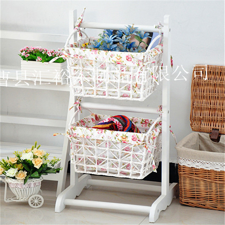 新款木质零食收纳架落地式花架储物架报刊杂志储物架收纳架可定制