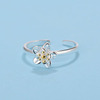 Fresh ring, universal accessory, Korean style, flowered, simple and elegant design
