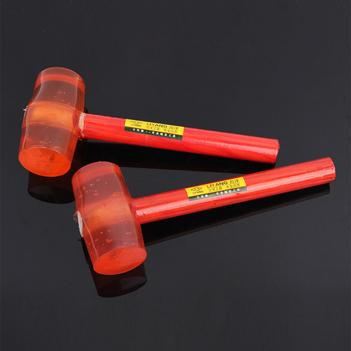 Manufacturer supplies transparent leather hammer, ceramic tile and wood board installation hammer, wooden handle rubber hammer wholesale quality assurance
