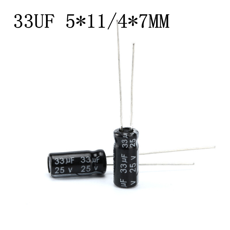 优质电解电容  25V  33UF  5*11  电解电容 全新原装