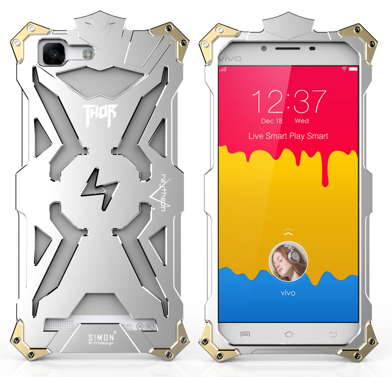 SIMON THOR Aviation Aluminum Alloy Shockproof Armor Metal Case Cover for vivo Y35