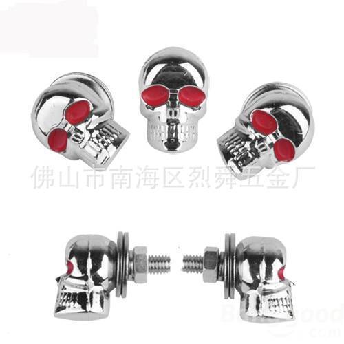 Motorcycle modification license plate frame ghost head screw skull screw license plate screw ghost head decoration screw