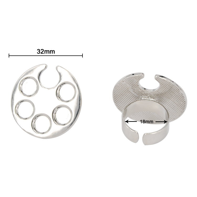 2018新品 美甲戒指调色盘 合金金属颜料盘 指甲彩绘颜料调色板|ru