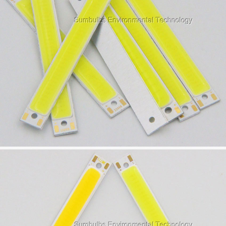 6008暖红白蓝色LED COB灯条1W 3W