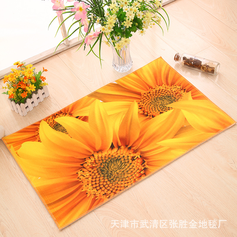 珊瑚绒3D印花地毯地垫门垫门厅浴室垫脚垫多包邮来图定做一件代发