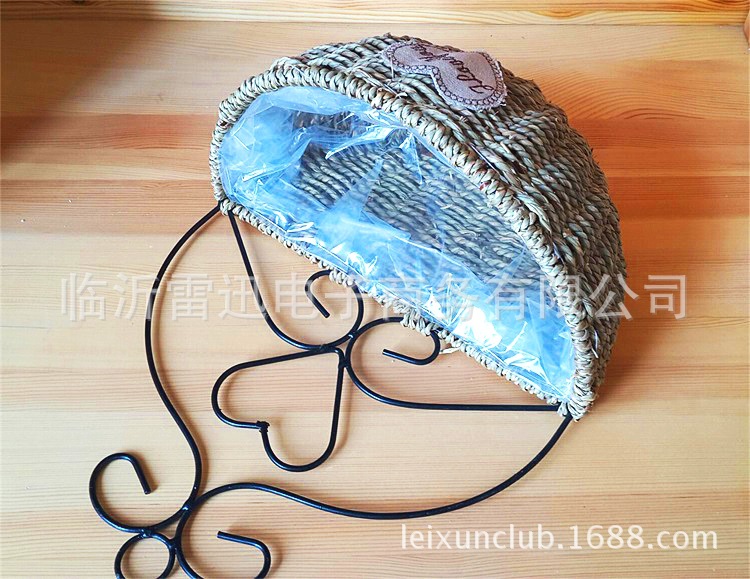 鐵藝草編壁掛花籃