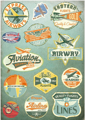 Vintage Aviation Flying Murwa Suitcase Sticker Trolley Case Sticker Luggage Case Sticker