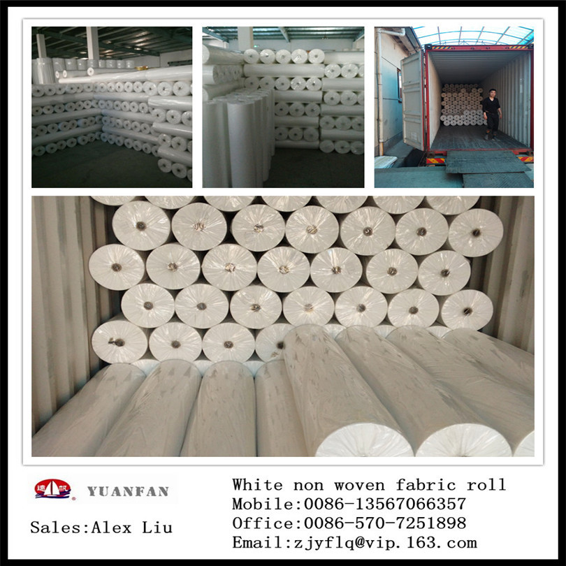 white nonwoven roll