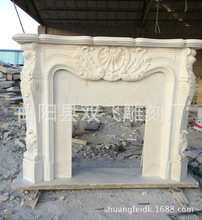 供應 曲陽漢白玉石雕壁爐 家居裝飾壁爐擺件 歐式真火取暖壁爐