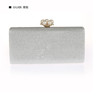 简洁可爱新品珠珠扣手拿包气质晚宴包好搭礼服包晚装包1633