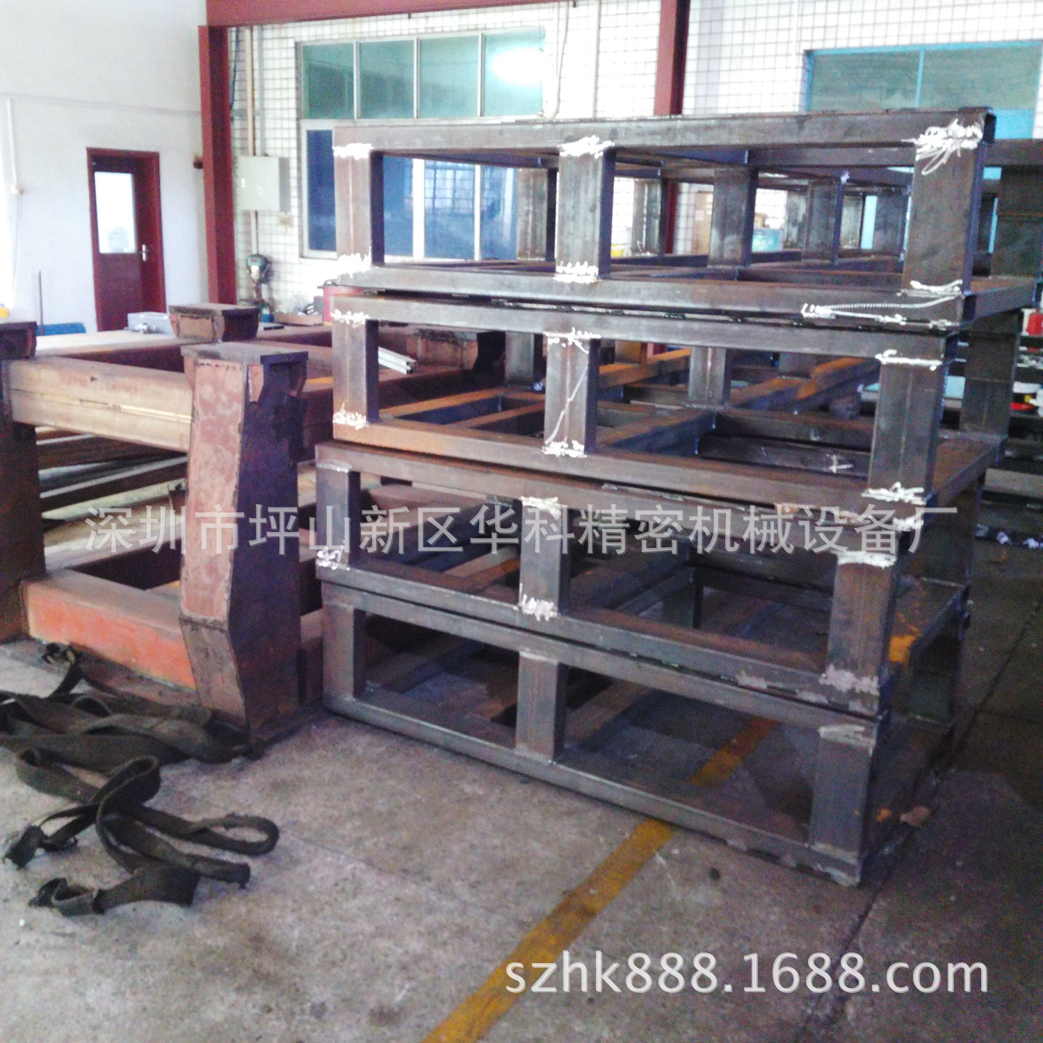 比亚迪订单 焊接机架 轻轨 机器人底座 槽钢方通 CNC龙门机床加工