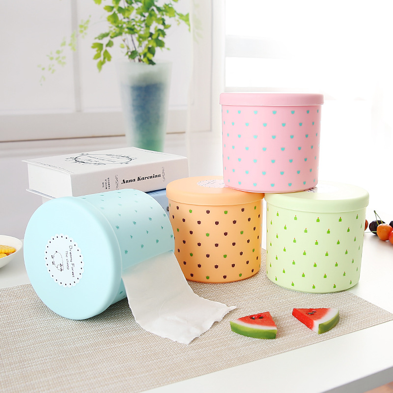 CAC Simplicity household Reel spool Plastic Tissue box circular With cover Napkin box Paper tube fresh Tissue box 5012