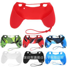 适用索尼PS4手柄硅胶套PS4手柄保护套 带手绳硅胶套游戏机配件