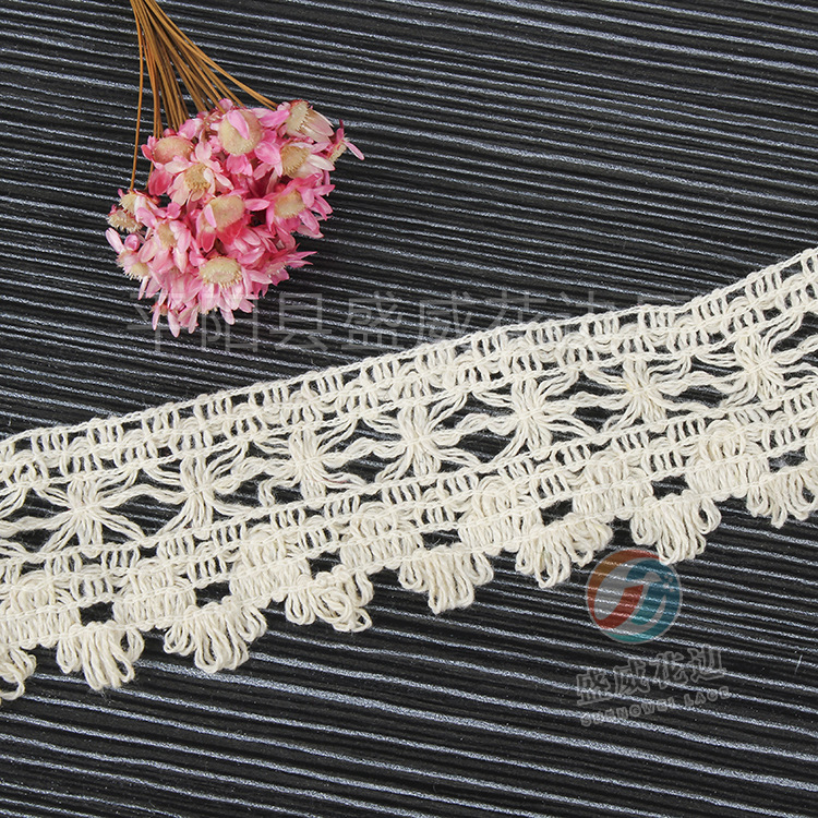 棉刺绣水溶花边 服装装饰小条花等棉花边花纹