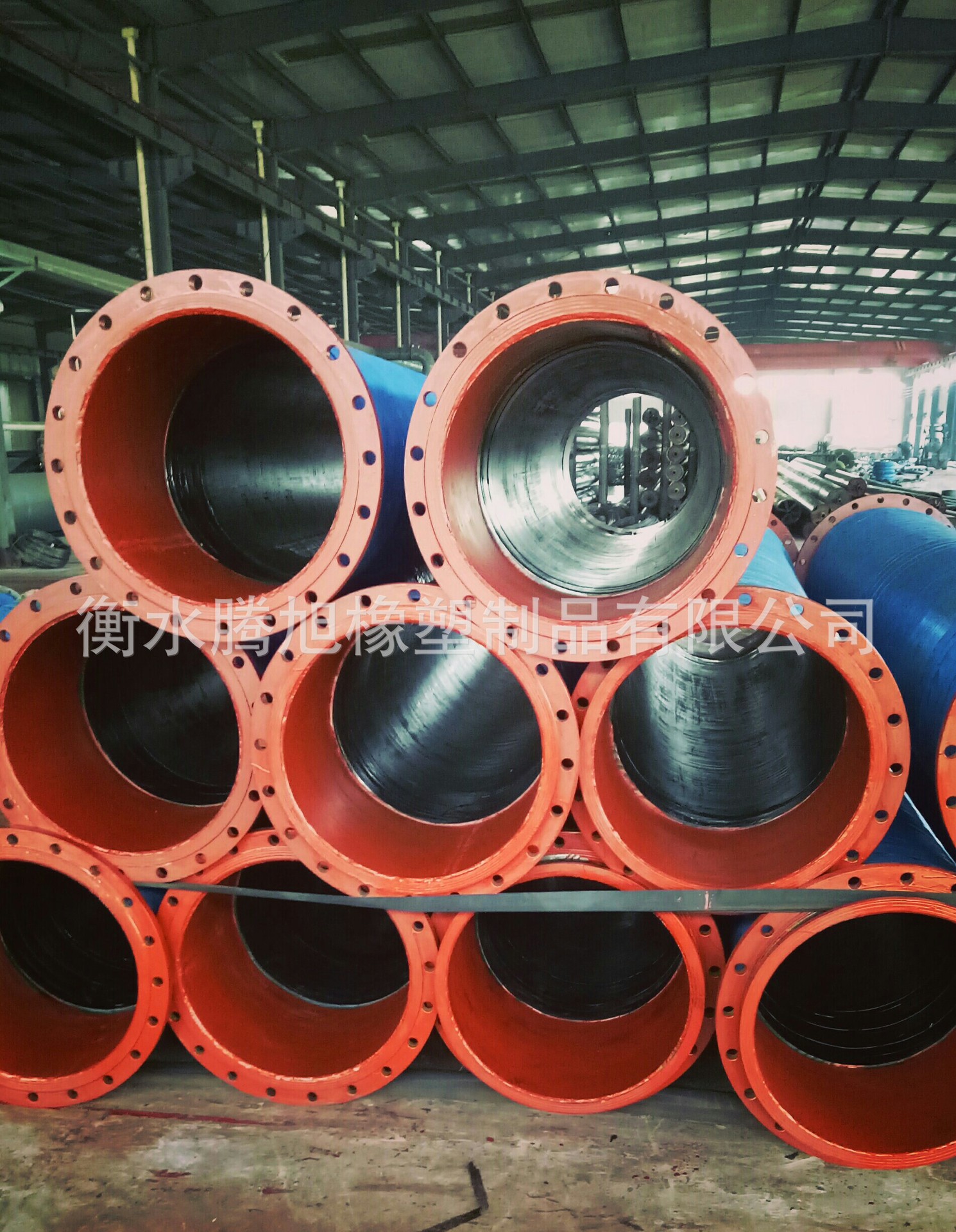 直径508毫米吸排水 泥浆橡胶软管 法兰连接橡胶钢丝软管