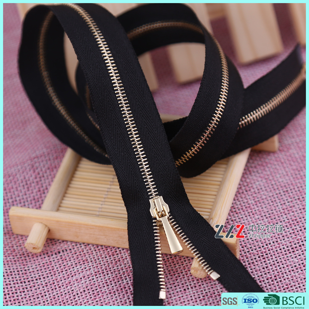 1#金属拉链浅金齿铜牙拉链 钱包手袋金属拉链 顺畅耐拉金属拉