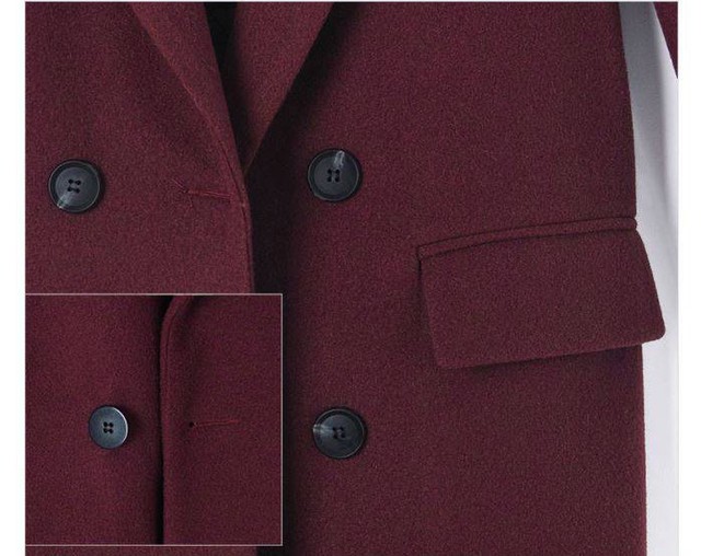 New lapel double-breasted and cotton overcoat