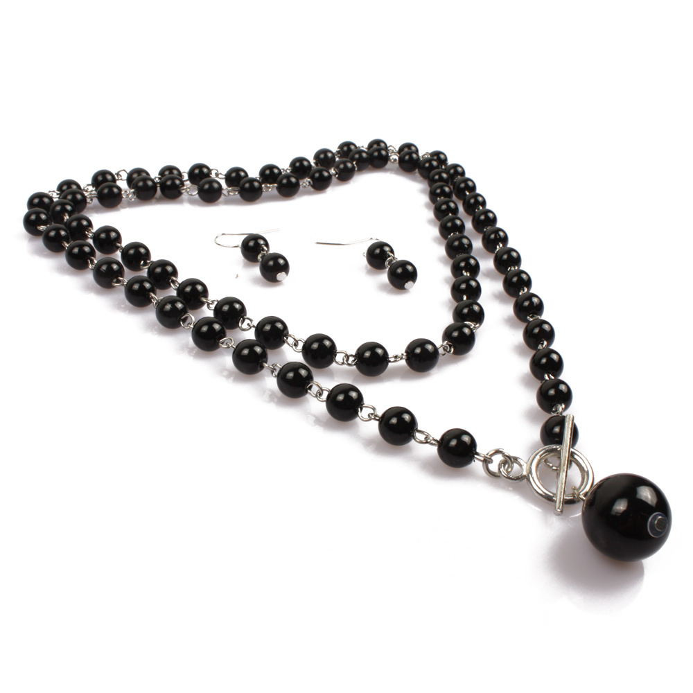 Occident and the United States pearlNecklace Set (red)NHCT0061-red