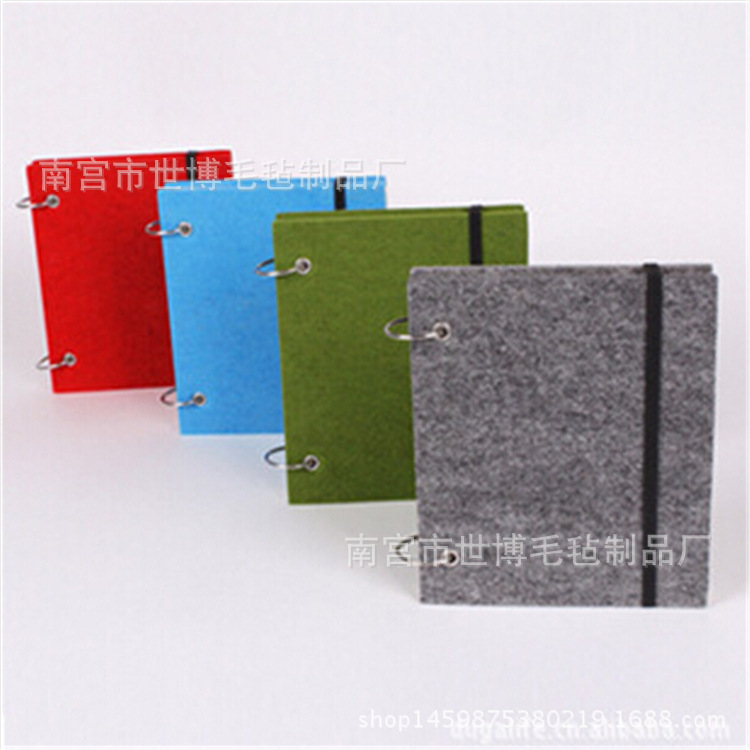 厂家直销线圈本 毛毡布笔记本 双环记事本 环保本 松紧带线圈本