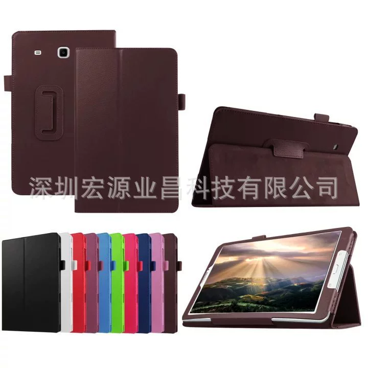 Подходит для планшета TAB E 8.0 защитный чехол T285 T377 кожаный чехол с узором «личи», двускладная подставка T280