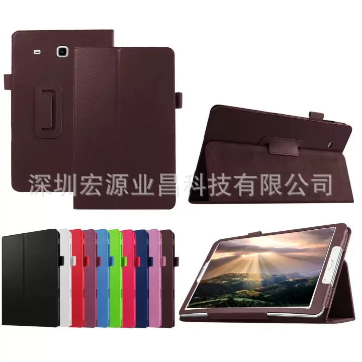 Подходит для планшета TAB E 8.0 защитный чехол T285 T377 кожаный чехол с узором «личи», двускладная подставка T280