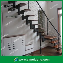 公寓龙骨楼梯/阁楼钢木楼梯/简易炮筒梯/钢结构楼梯/楼梯/小楼梯