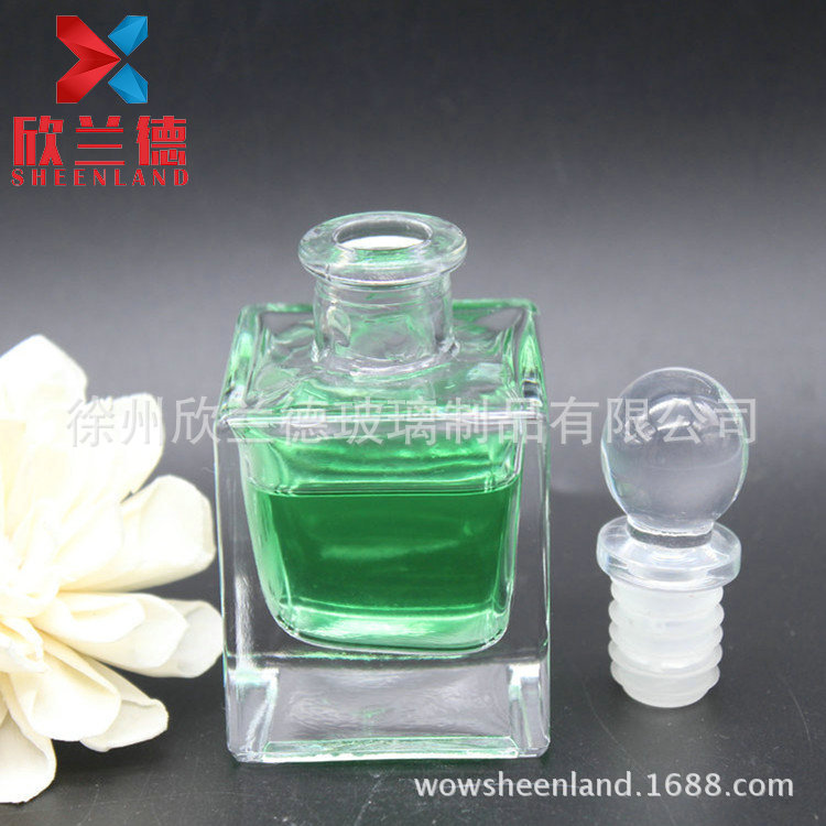 通草花香薰瓶 50ML玻璃香水瓶、四方香薰玻璃瓶
