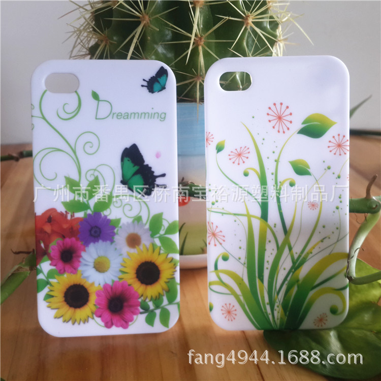 iPhone 5 se手機外殼 iPhone6植物圖案水貼手機殼 手機周邊配件