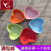 心形陶瓷糖果多色烤碗 沙拉布丁甜品碗 烘焙餐具烤盘