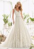 New wedding dresses trailing wedding dresses deep V big Lace Bridal Wedding Dresses