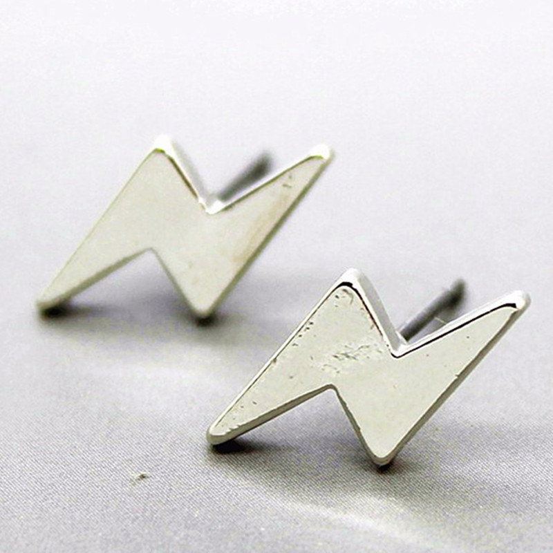 New Alloy Plating Simple Lightning Earrings Wholesale display picture 2