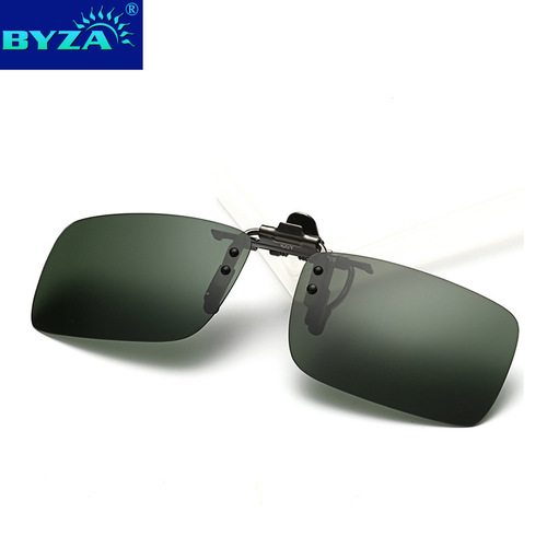 BY507 Night and Day Driver Polarized Clip-on Lens Clip-on Lens Driving Glasses Sunglasses Clip-on Lens for Near-sighted People 