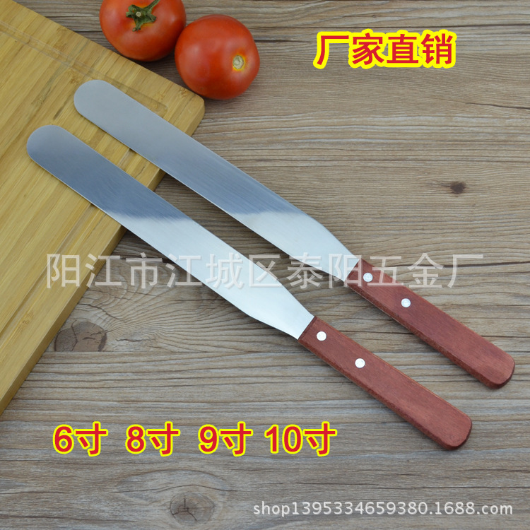 direct deal Stainless steel spatula Cake Cream scraper Spatula Silicone spatula Cake Tools 6 inch