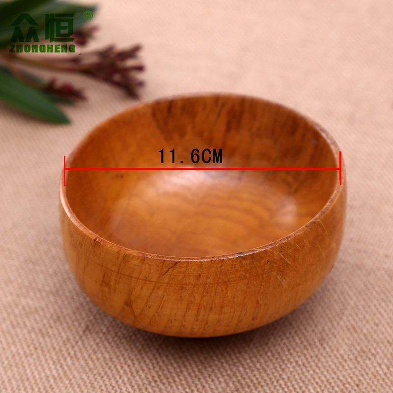 Factory supply wooden bowl boutique solid wood bowl ecological wooden bowl fashion wooden craft Rice Bowl
