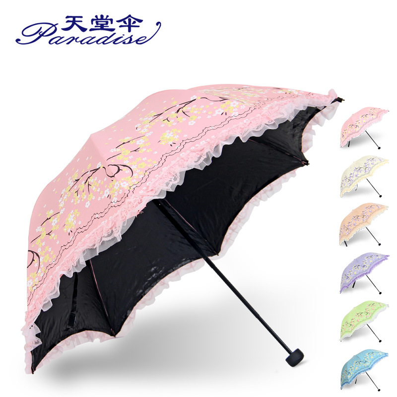 Paradise Umbrella lace lady Sunshade Lace ultraviolet-proof Umbrella Vinyl