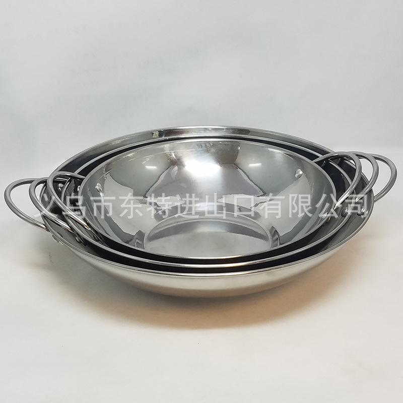 Factory direct sales of stainless steel bars, hotels, restaurants, double-eared flat-bottomed dry POTS, alcohol POTS, high-quality single-person POTS detail image 3