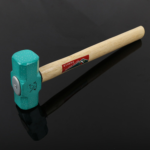 【Factory Supply】Wood Handle Stone Working Octagon Hammer Wood Iron Hammer Iron Mallet Square Head Wood Handle Octagon Hammer