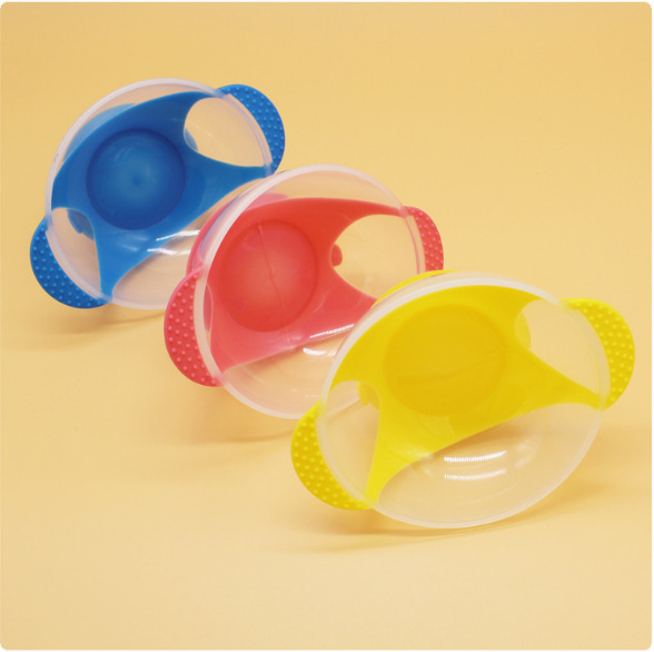Transparent suction cup bowl baby non-slip Bowl children PP Bowl baby Complementary food Bowl Super suction